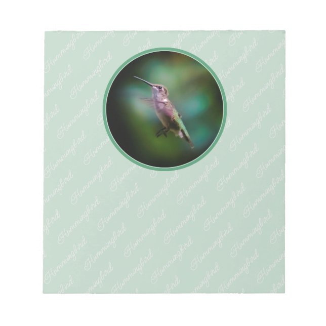 Bloc-note Ruby-throated Hummingbird - Original Photograph (Devant)