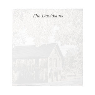 Bloc-note Rustic Grange Automne Feuilles Personnaliser Bloc-