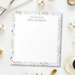 Bloc-note Rustique Brown Floral Botanique Du Bureau de