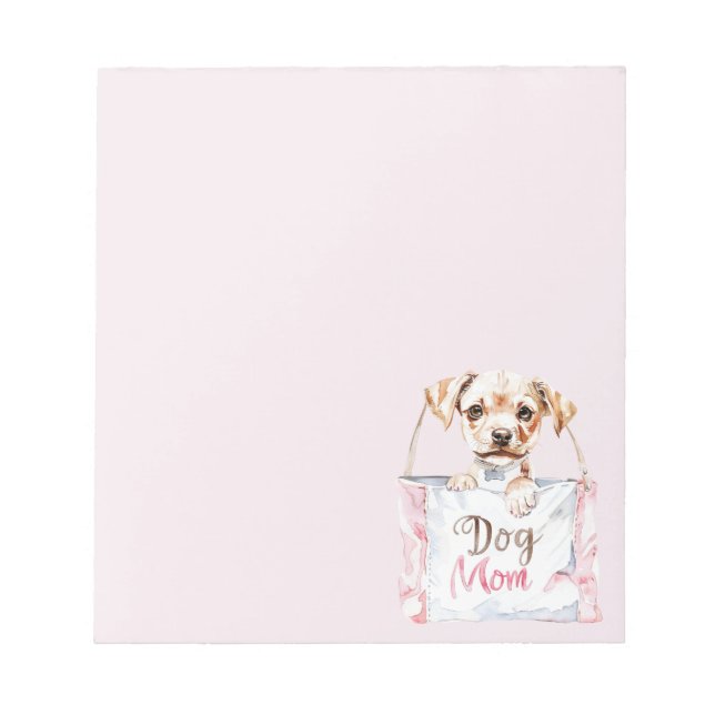 Bloc-note Sac À Main Maman Chien Rose Pâle (Devant)