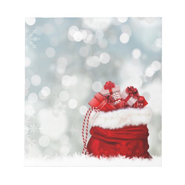 Bloc-note Sacoche de Noël des cadeaux (Devant)