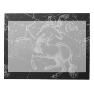 Bloc-note Sagittarius Constellation Hevelius Map on Black