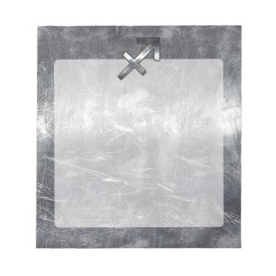 Bloc-note Sagittarius Zodiac Silver Distour Steel look
