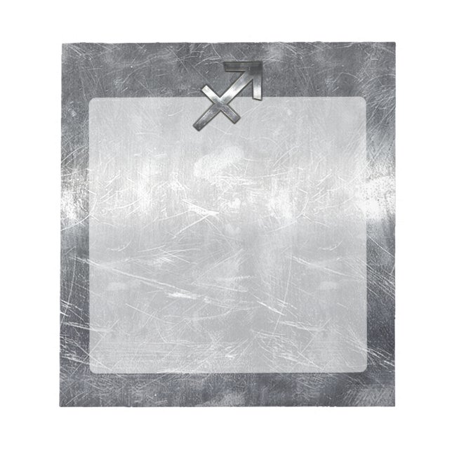 Bloc-note Sagittarius Zodiac Silver Distour Steel look (Devant)