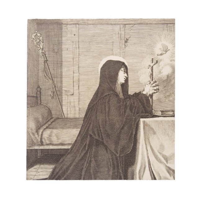 Bloc-note Saint Scholastica Patroness of school (Devant)