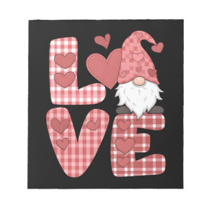 Bloc-note Saint-Valentin Gnome Mignon Cœur d'Amour