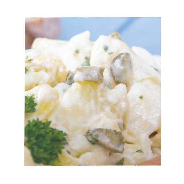 Bloc-note Salade de pommes de terre avec saucisses et moutar (Devant)
