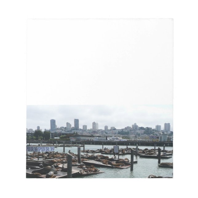 Bloc-note San Francisco et Pier 39 Sea Lions City Skyline (Devant)