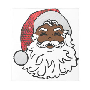 Bloc-note santa claus noir