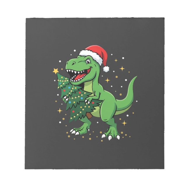 Bloc-note Santa T Rex Dinosaure de Noël (Devant)