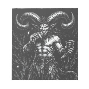 Bloc-note Satyre d'hiver cornu — par BurnsInHell