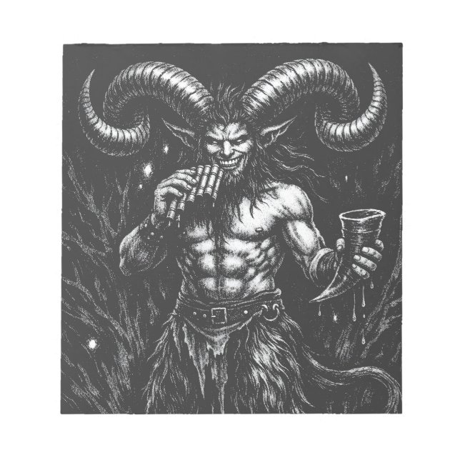 Bloc-note Satyre d'hiver cornu — par BurnsInHell (Devant)