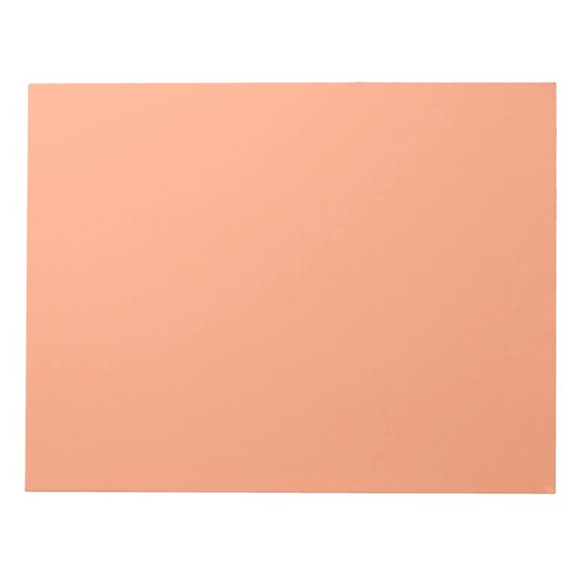 Bloc-note Saumon couleur rose accent personnalisable (Devant)