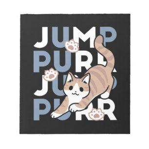 Bloc-note Sauter Purr Jump : Conception de chat joueuse avec