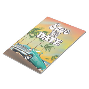 Bloc-note Sauver la date voiture classique