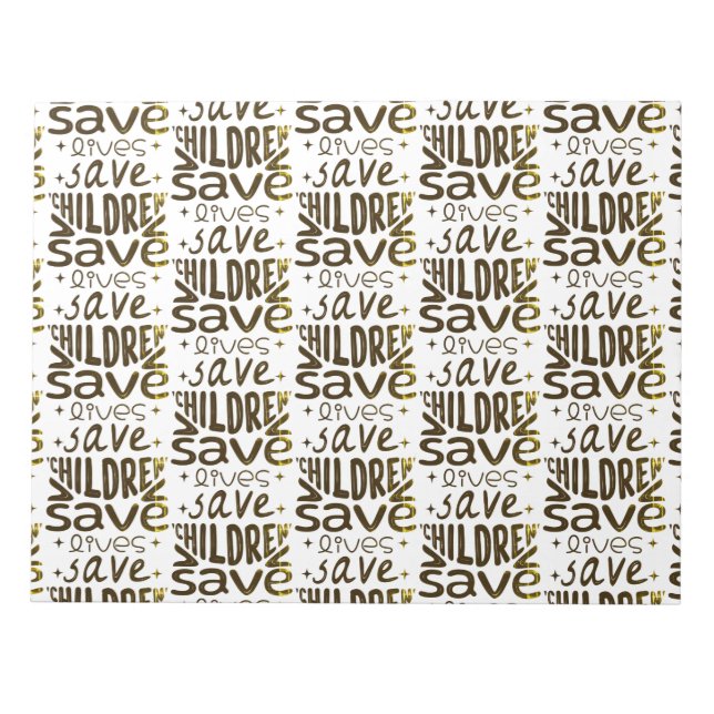 Bloc-note Sauver les enfants, sauver des vies (Devant)