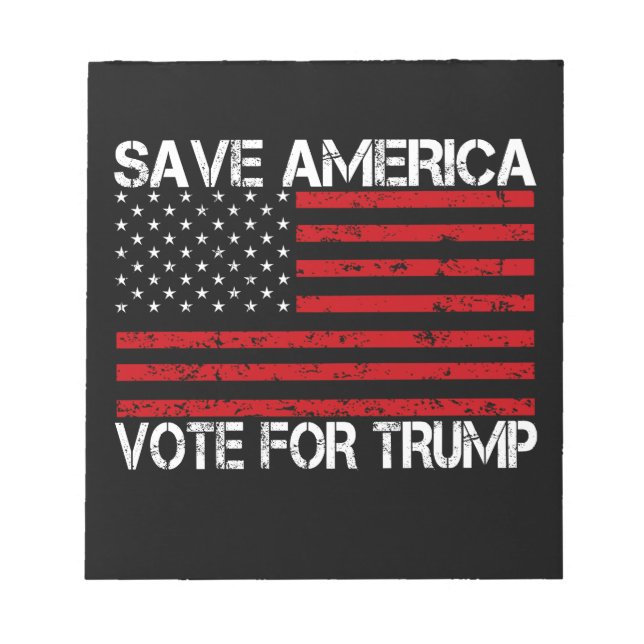 Bloc-note Sauvez L'Amérique Voter Pour Trump (Devant)