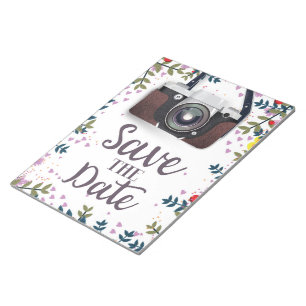 Bloc-note Save the Date Vintage Camera