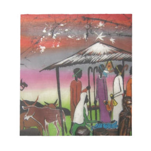 Bloc-note Scène africaine de nativité de Noël