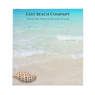 Bloc-note Scène de plage Coquillage Junonia Personnalisé