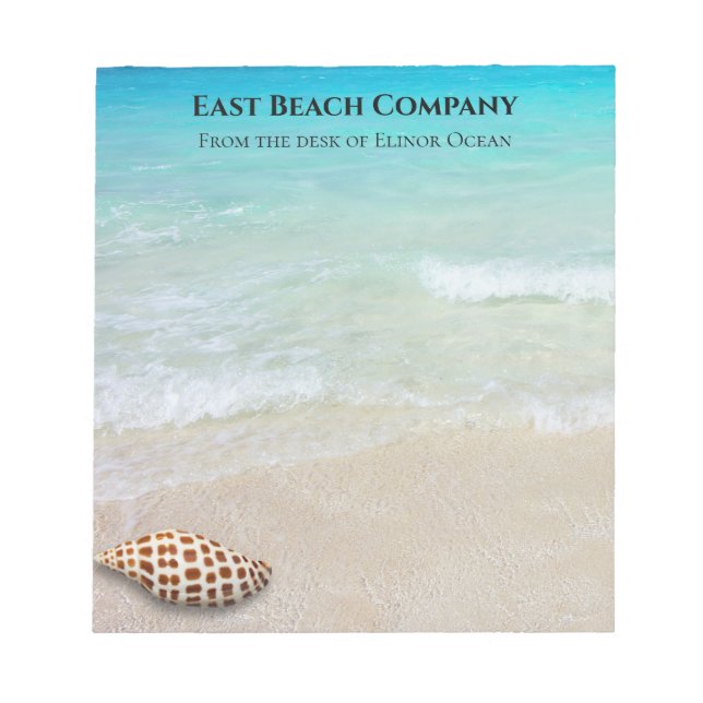 Bloc-note Scène de plage Coquillage Junonia Personnalisé (Devant)