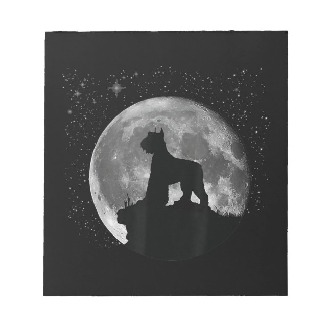 Bloc-note schnauzer géant hommes femmes enfants cadeau Copie (Devant)