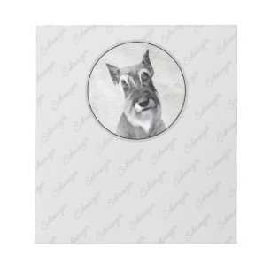 Bloc-note Schnauzer (géant) - Joli art original pour chien