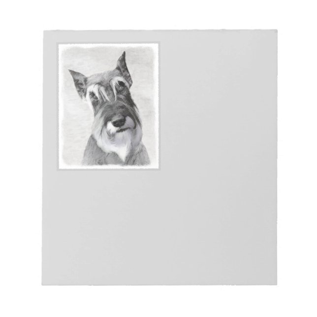Bloc-note Schnauzer (Giant) Peinture - Chien Art (Devant)