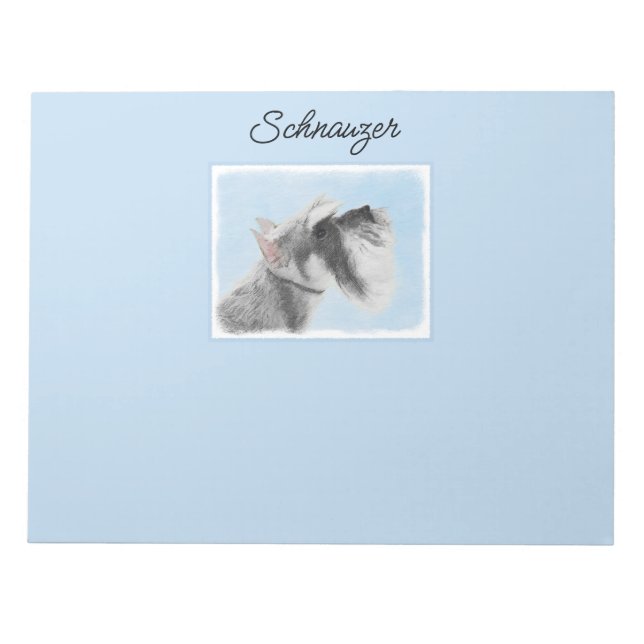 Bloc-note Schnauzer (Giant, Standard) Peinture - Chien Art N (Devant)