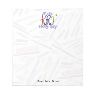 Bloc-note School supplies Art teacher notepad