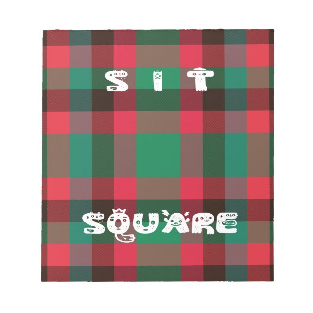 Bloc-note Scottish Royal À damiers Tartan Plaid avec texte (Devant)