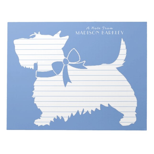 Bloc-note Scottish Terrier Scotty Chien écossais Chien Chien (Devant)