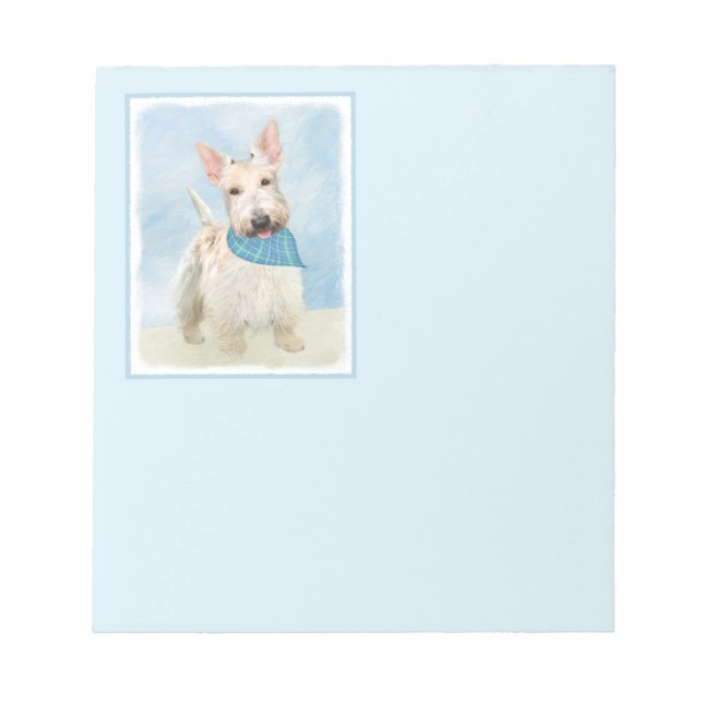 Bloc-note Scottish Terrier Wheaten Dog Painting Art original (Devant)