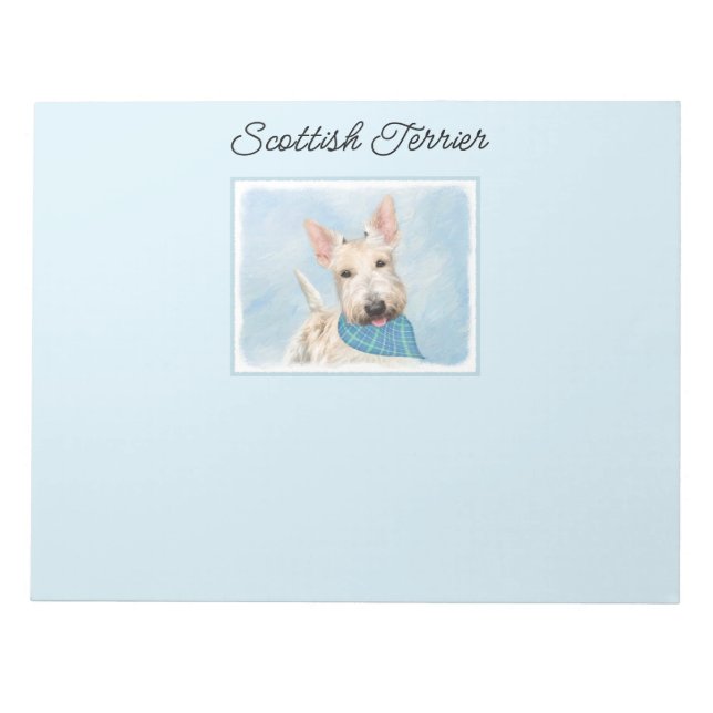 Bloc-note Scottish Terrier Wheaten Dog Painting Art original (Devant)