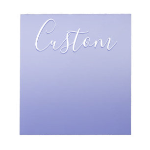 Bloc-note Script cursif modifiable   Violet blanc et violet