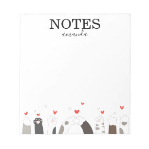 Bloc-note Script de calligraphie de chat chaton moderne