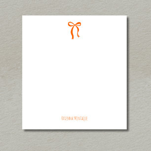 Bloc-note Script de nom personnalisé simple arc orange couch