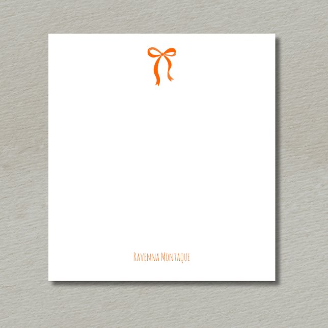Bloc-note Script de nom personnalisé simple arc orange couch (Créateur téléchargé)