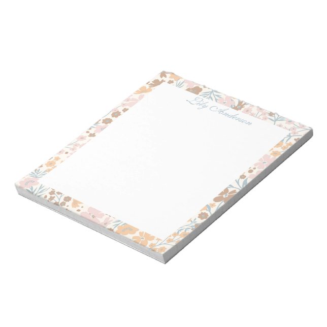 Bloc-note Script Floral  (Tourné)