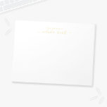 Bloc-note Script moderne professionnel<br><div class="desc">Bloc-notes professionnel moderne avec nom en or style de police script moderne avec texte personnalisé en or style de police sans serif moderne sur arrière - plan blanc. Remarque : Les détails du papier sont simulés dans l'illustration. Il n'y aura pas de métal sur ce produit.</div>