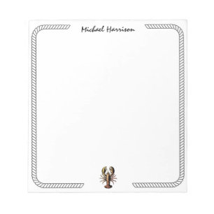 Bloc-note Script moderne tendance Homard vintage Personnalis