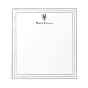 Bloc-note Script moderne tendance Homard vintage Personnalis