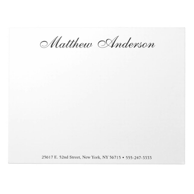 Bloc-note Script monogramme (Devant)