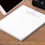 Bloc-note Script Monogramme Initiales Nom Minimaliste Violet<br><div class="desc">Bloc-notes moderne personnalisé avec simple script manuscrit monogramme ou initiales et nom en violet clair et foncé. CHANGEMENTS : Le style de police de texte, la couleur, la taille et le placement peuvent être modifiés en cliquant sur PERSONNALISER PLUS loin sous la section PERSONNALISER pour un look personnalisé. ASSISTANCE :...</div>