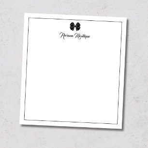 Bloc-note Script personnalisé de bordure de nœud noir simple