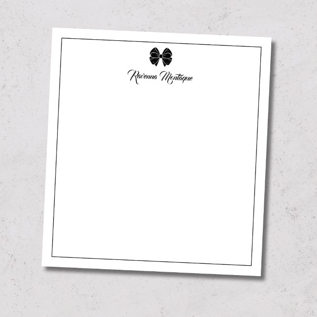 Bloc-note Script personnalisé de bordure de nœud noir simple (Créateur téléchargé)