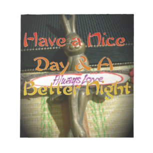 Bloc-note Sculpture de lapin de bronze avec citations inspir