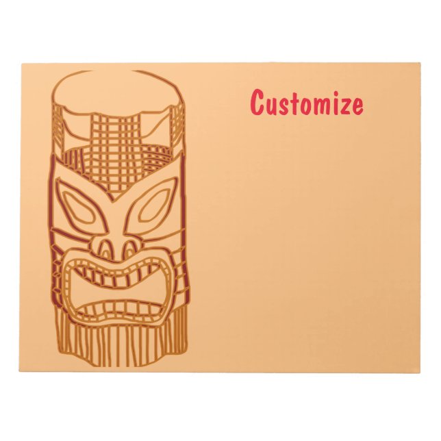 Bloc-note Sculpture Tiki en or Thunder_Cove (Devant)