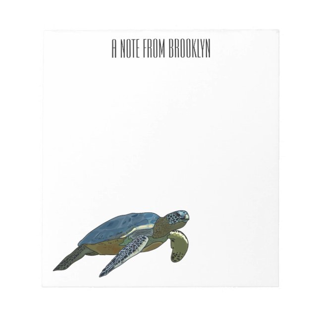 Bloc-note Sea turtle cartoon (Devant)