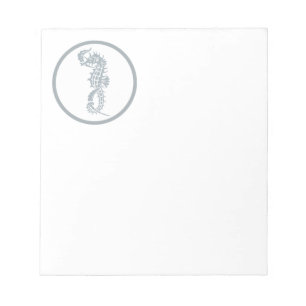 Bloc-note Seahorse Blue Classic Nautical Elegant